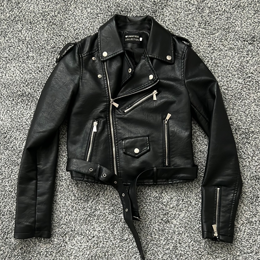 Faux Leather Moto Jacket